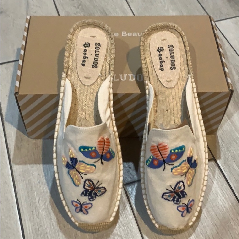 Pink Soludos Butterfly Slipons
